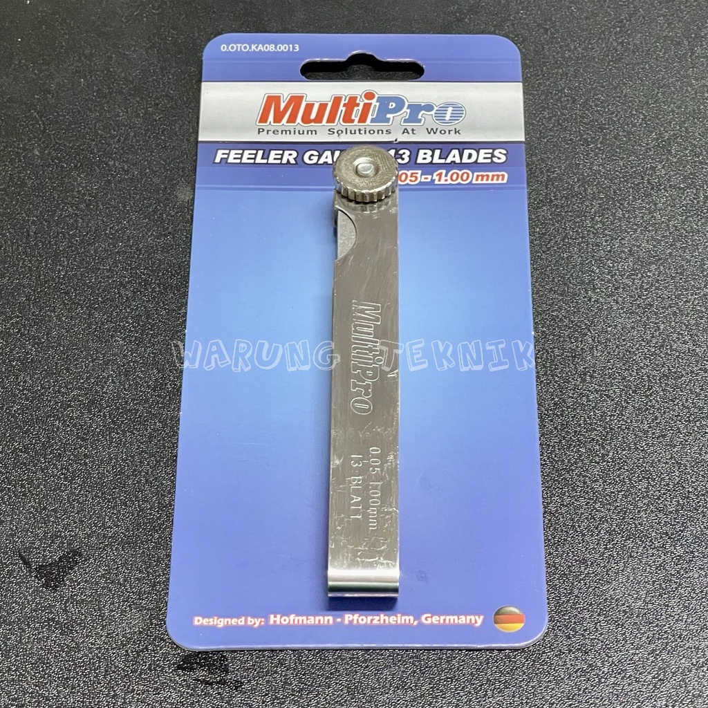 MULTIPRO THICKNESS GAUGE FEELER FULLER 13 BLADES UNTUK MOBIL 0.05-1MM