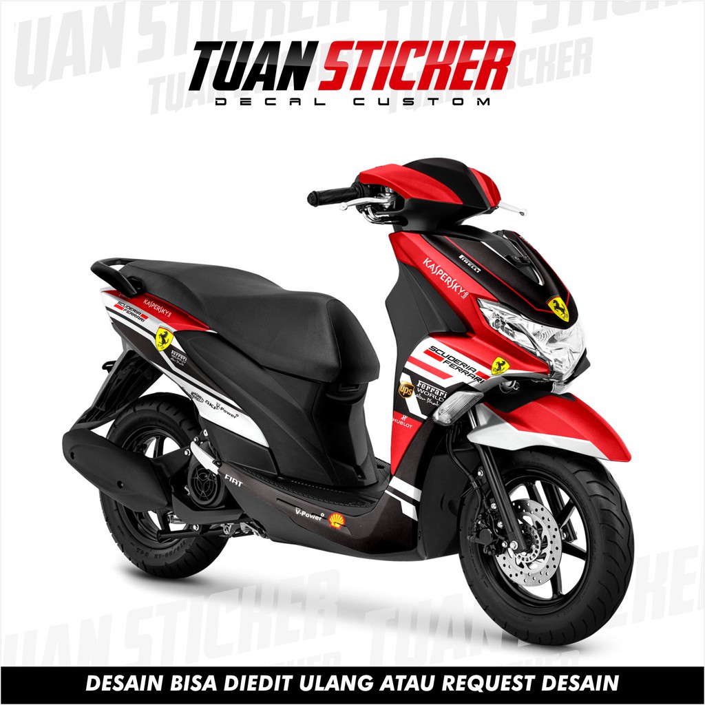 Sticker Decal Freego, Sticker Yamaha freego, Striping Freego full body, Stiker Yamaha Freego ferrari