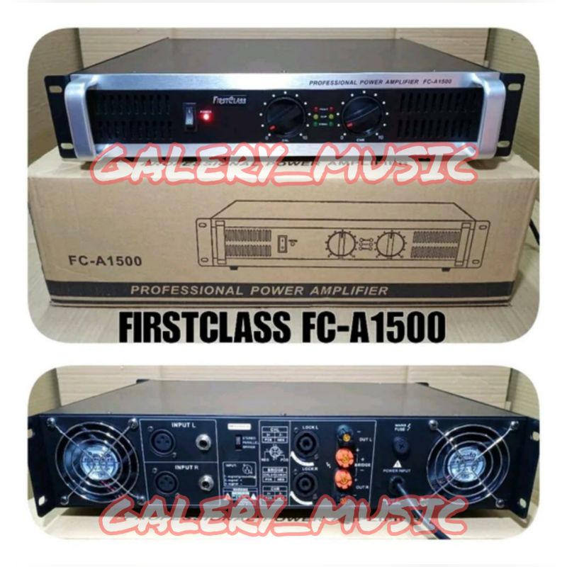 POWER AUDIO SOUND SYSTEM FIRSTCLASS FC A1500 PROFESIONAL POWERED AMPLIFIER