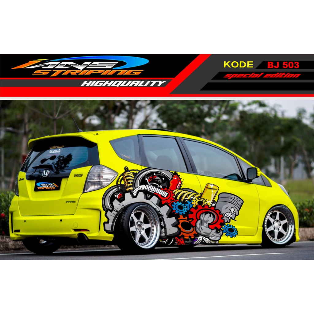 DECAL STICKER MOBIL JAZZ BRIO AVANZA SIGRA YARIS / STIKER VARIASI MOBIL / MODIF STICKER MOBIL