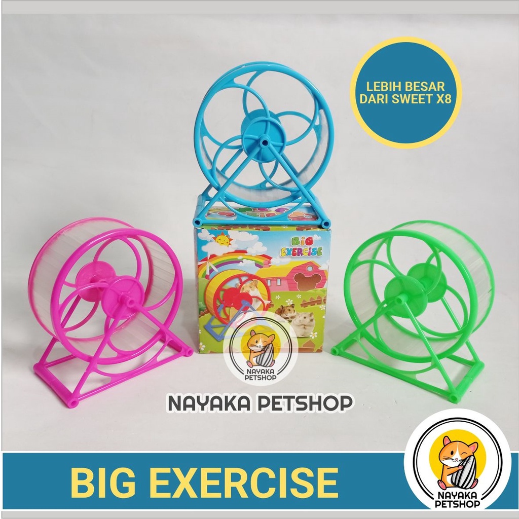 Big Exercise Kincir Hamster Running Wheel Jogging Mainan Rolling Roda Putar