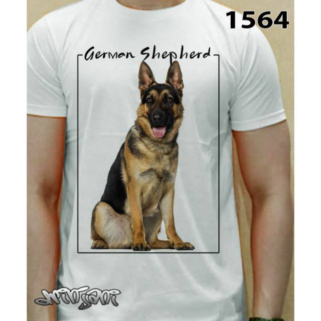 Kaos 3d Hewan Binatang German Shepherd Dog Anjing Helder Shopee