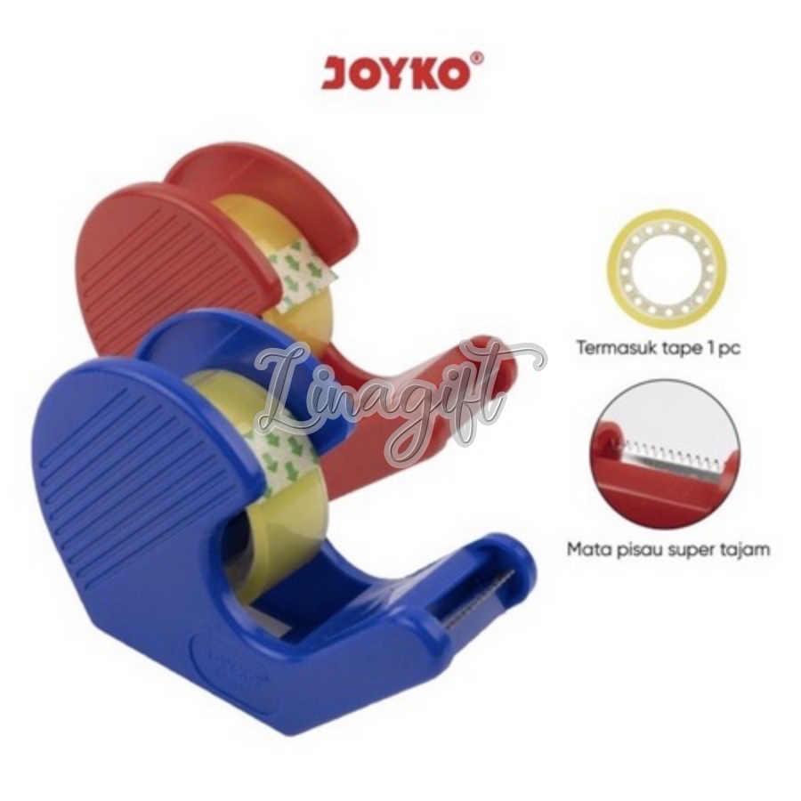 JOYKO - STATIONERY TAPE CUTTER / DISPENSER PORTABLE MINI - PEMOTONG PITA PEREKAT SELOTIP