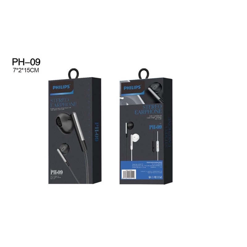 HEADSET PHILIPS PH09 STEREO EARPHONE HF PHILIPS PH09 PREMIUM