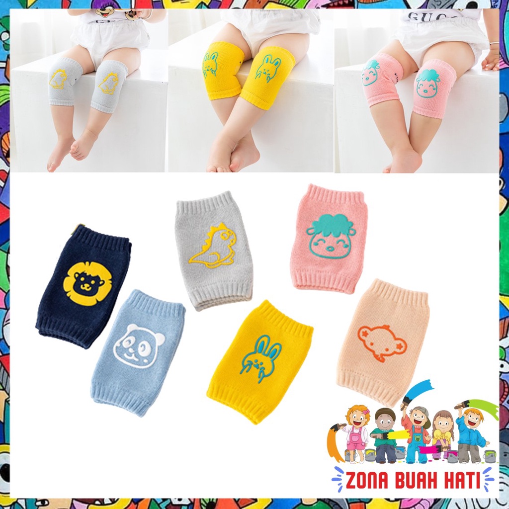 ZBH Pelindung Lutut Bayi Anti Slip Motif Animal Baby Kneepad Karakter Hewan Protector Baby Knee Pads Pelindung Lutut Bayi Merangkak