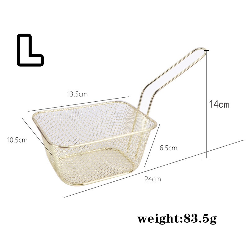 French Fries Serving Basket  Wadah Keranjang Saji Wadah Kentang Goreng Cemilan Stainless Fried Basket