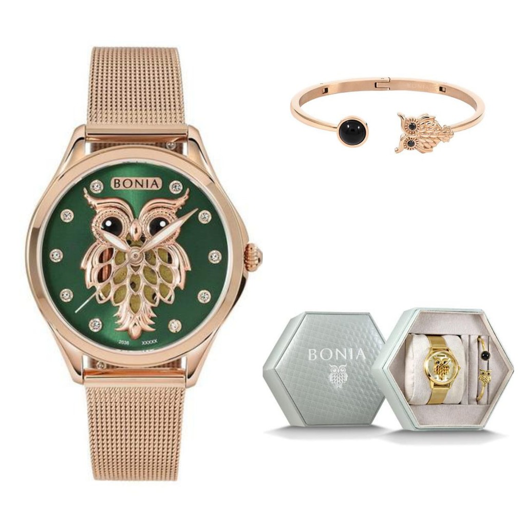BONIA BNB10641 OWL JAM TANGAN WANITA ORIGINAL GARANSI RESMI
