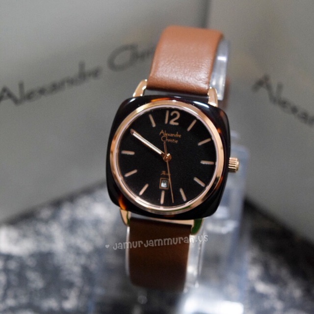 Alexandre Christie 2440 Original Jam Tangan Wanita Kulit