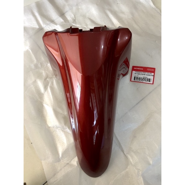 COVER SPAKBOR DEPAN MERAH COKLAT REVO 110 ABSOLUTE KARBU AT ORIGINAL ASLI AHM HONDA (61100KWWA00ERM)