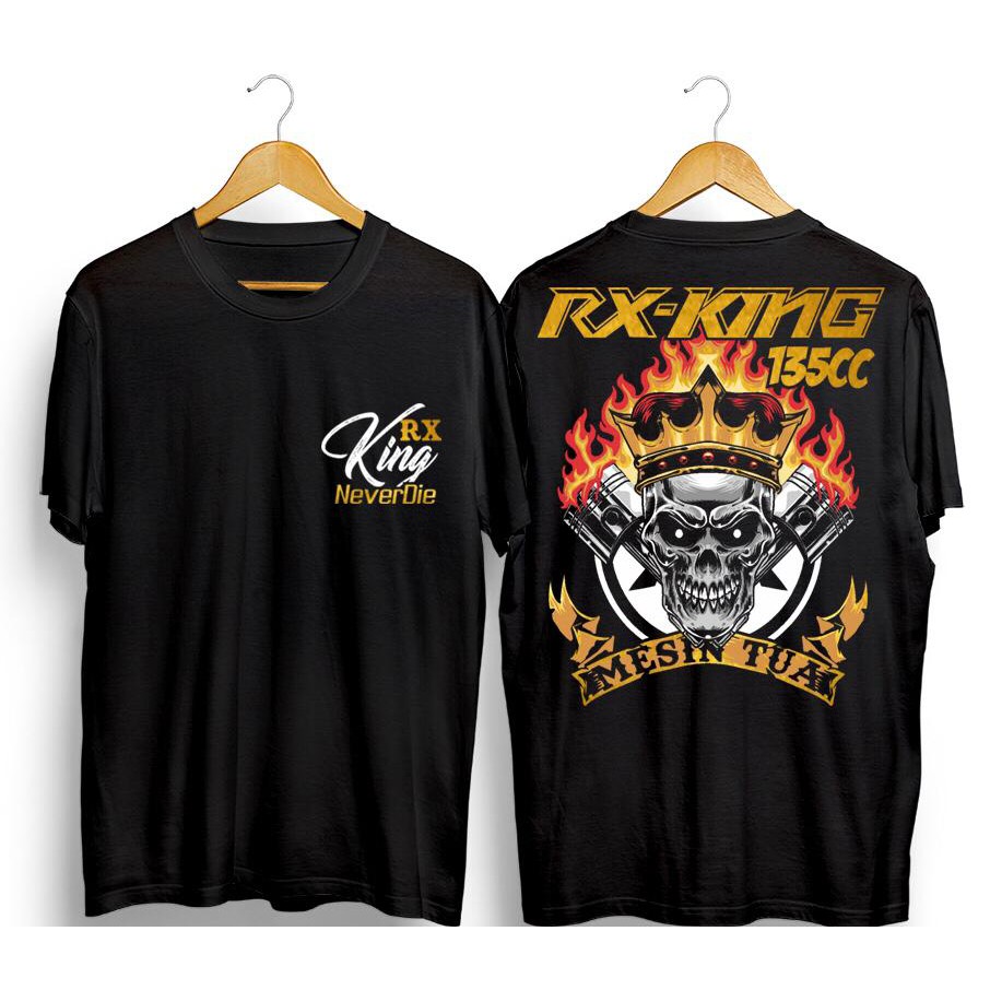 ( GRATIS ONGKIR ) BAJU DISTRO rx king 350cc mesin tua hitam m l xl / KAOS PRIA / BAJU DISTRO / KAOS 