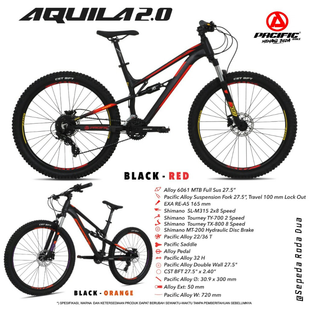 Sepeda MTB 27,5" Pacific Aquila 2.0