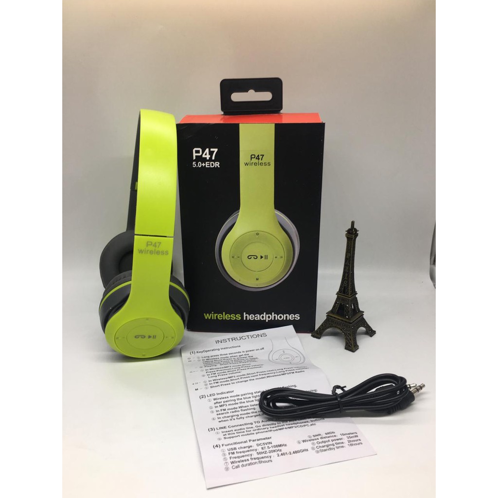 P47 Headphone Wireless Bluetooth Stereo 5.0+EDR