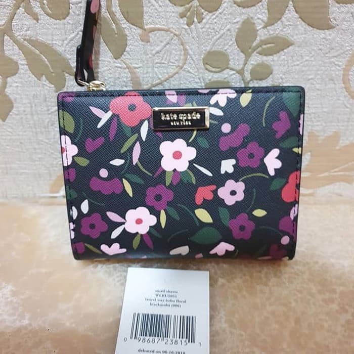 dompet mini Kate Spade Small Shawn Wallet Boho Floral small wallet ori