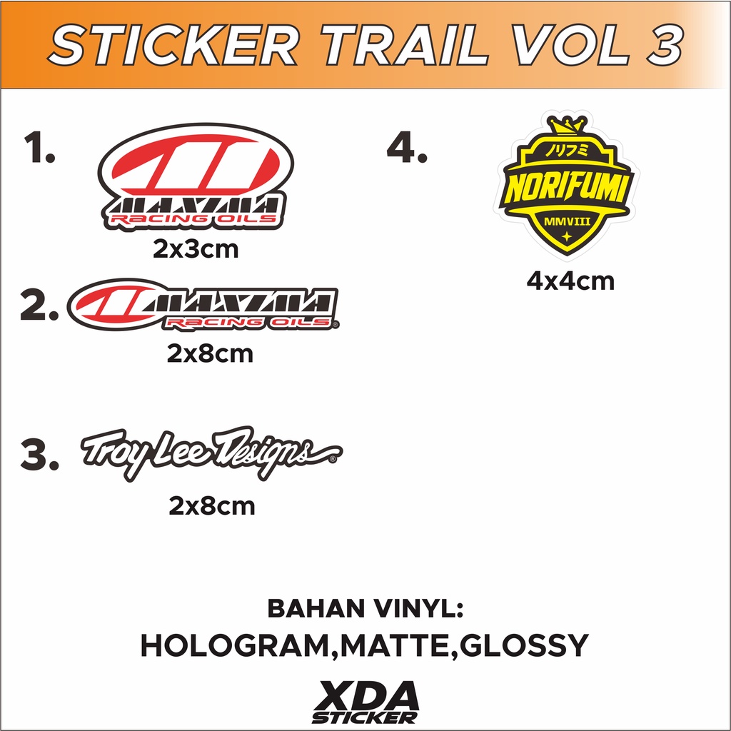 

STIKER/STICKER SPONSOR TRAIL PRINTING VOL 3