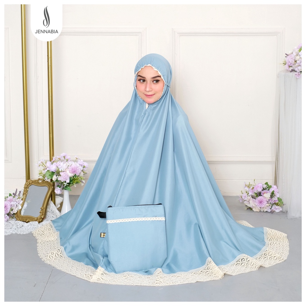 JENNABIA - Mukena Dewasa Polos Katun Premium Jumbo Murah