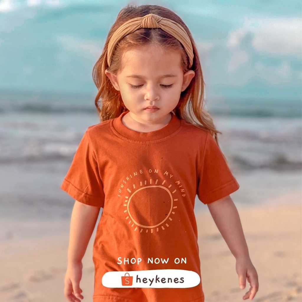 T shirt Anak Cowok Cewek Heykenes Sunshine Cotton 30s