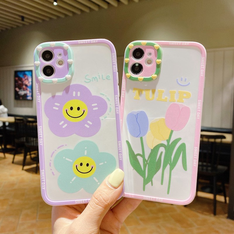 Nice！Sun Flower Soft Case OPPO A53 A33 A31 A5 A9 2020 A16 A54 A55 A74 A15 A15S A3S A52 A92 A57 A39 F1S F9 Pro A7 A5S A12 A11K F11 K3 K5 Reno 4 5 F 6 Realme C1 X XT Casing VIVO Y11 Y12 Y12i Y15 Y17 Y12S Y20 Y20S Y50 Y30 Y30i Y83 Y81 Y91C Y93