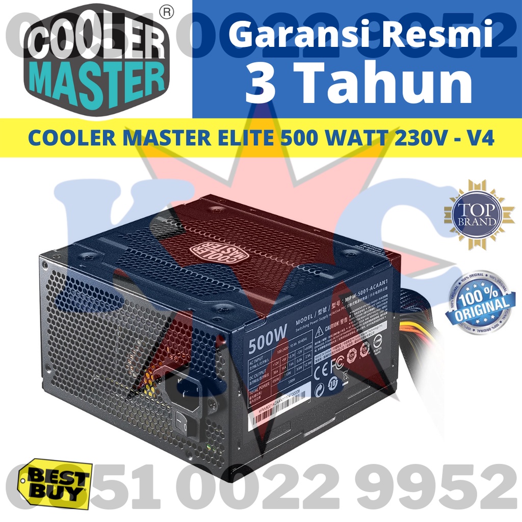 COOLER MASTER POWER SUPPLY 500 WATT V4500 COOLER MASTER ELITE V4 500