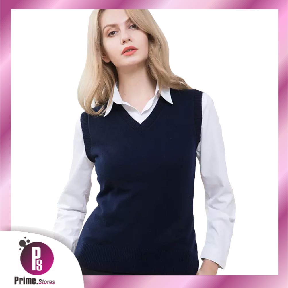 PR Rompi Rajut Wanita Gaya Korea Model Terbaru - Baju Double Layer Rajut Lengan Panjang Ianni