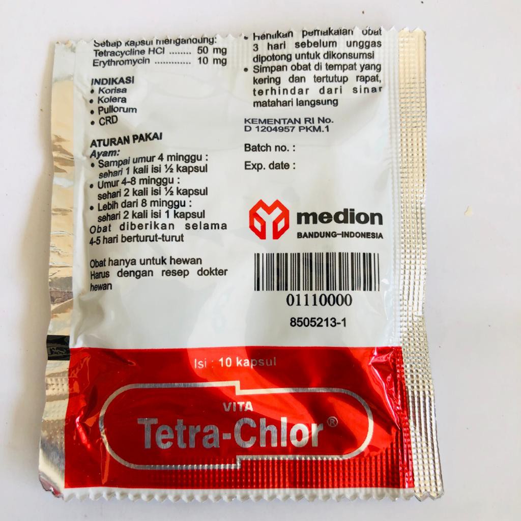 Obat Ayam Tetra Chlor Sachet