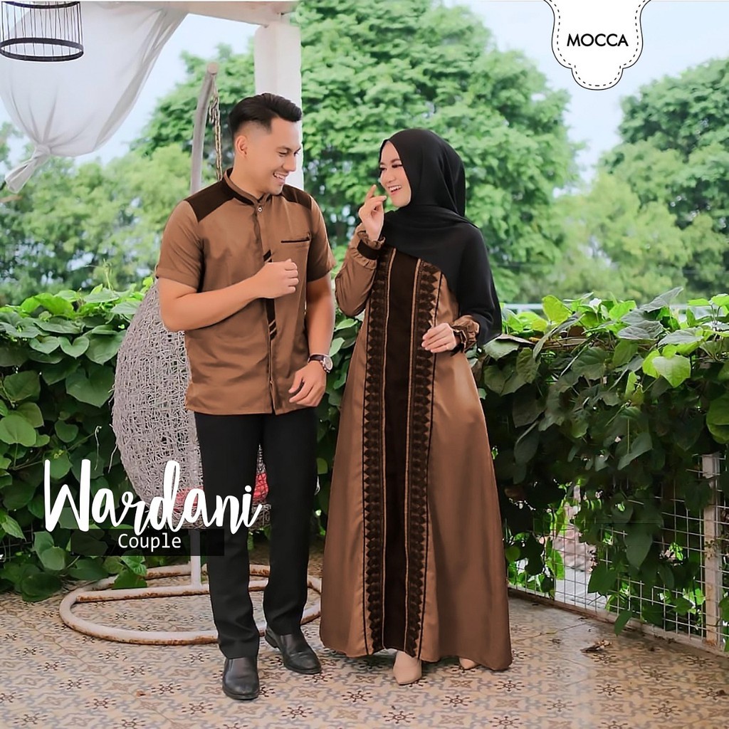 Baju Couple Pasangan Kekinian Busana Muslim Kapel Suami Istri Pria Wanita Dres Gamis Couple Pasangan