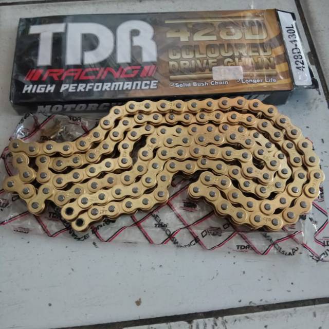 RANTAI MOTOR TDR GOLD 428 _140 CBR Vixion r15 ninja 150  -NOT SSS -TDR PROMO TERMURAH KUAT