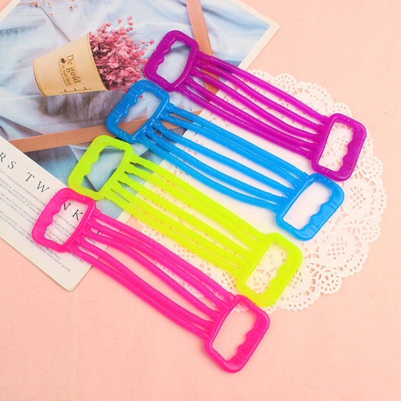 Zzz 10pcs / Set Mainan Sensorik Tali Stretch Warna-Warni Untuk Penghilang Stress