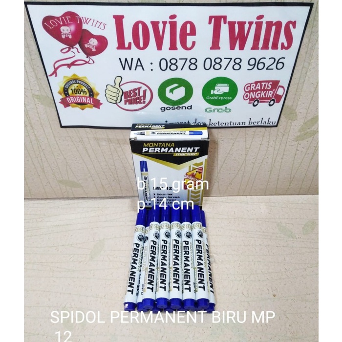 

Star Spidol Permanent Biru 12 Pcs / 1 Box Marker Ekonomis Murah Berkualitas Diskon