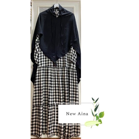 Nigoya Syari Daily Set Rayon Premium - Gamis Syari New Aina Pesta Haji Umroh Bergo Swarovski
