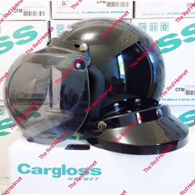 Helm Cargloss + kaca Cembung
