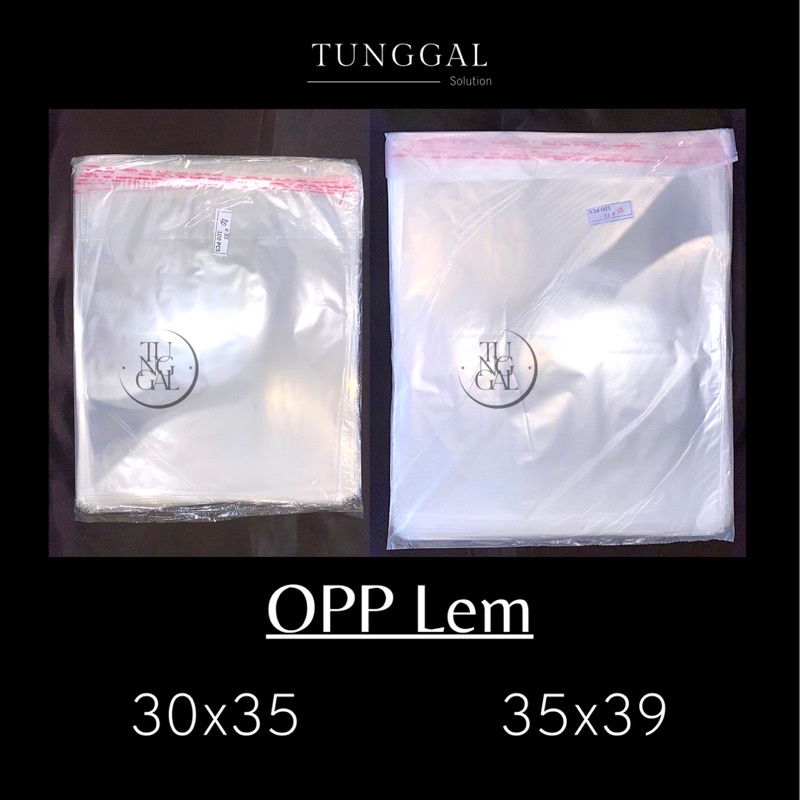 (ECER - 100 lembar) Plastik OPP Lem. Plastik jumbo, plastik bening besar, plastik laundry kiloan, pl