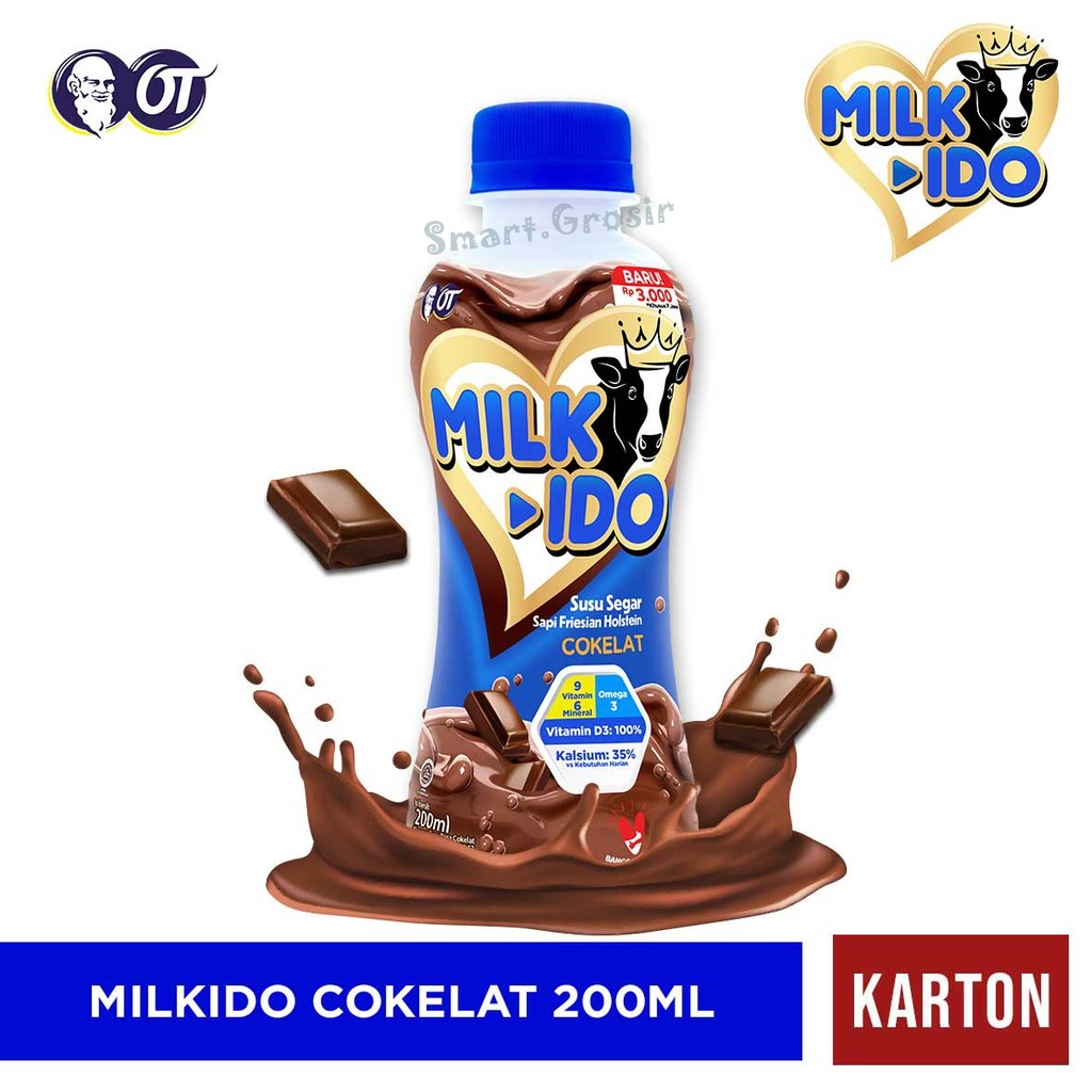 

MILKIDO SUSU COKLAT 200ML - 1KARTON ISI 12PC / SUSU COKLAT MILKIDO 1 KARTON ISI 12PC X200ML