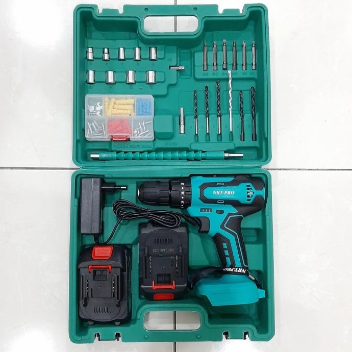 Mesin Bor Cordless Tembok 20V Nrt Pro Dc 340 Set (New) Termurah