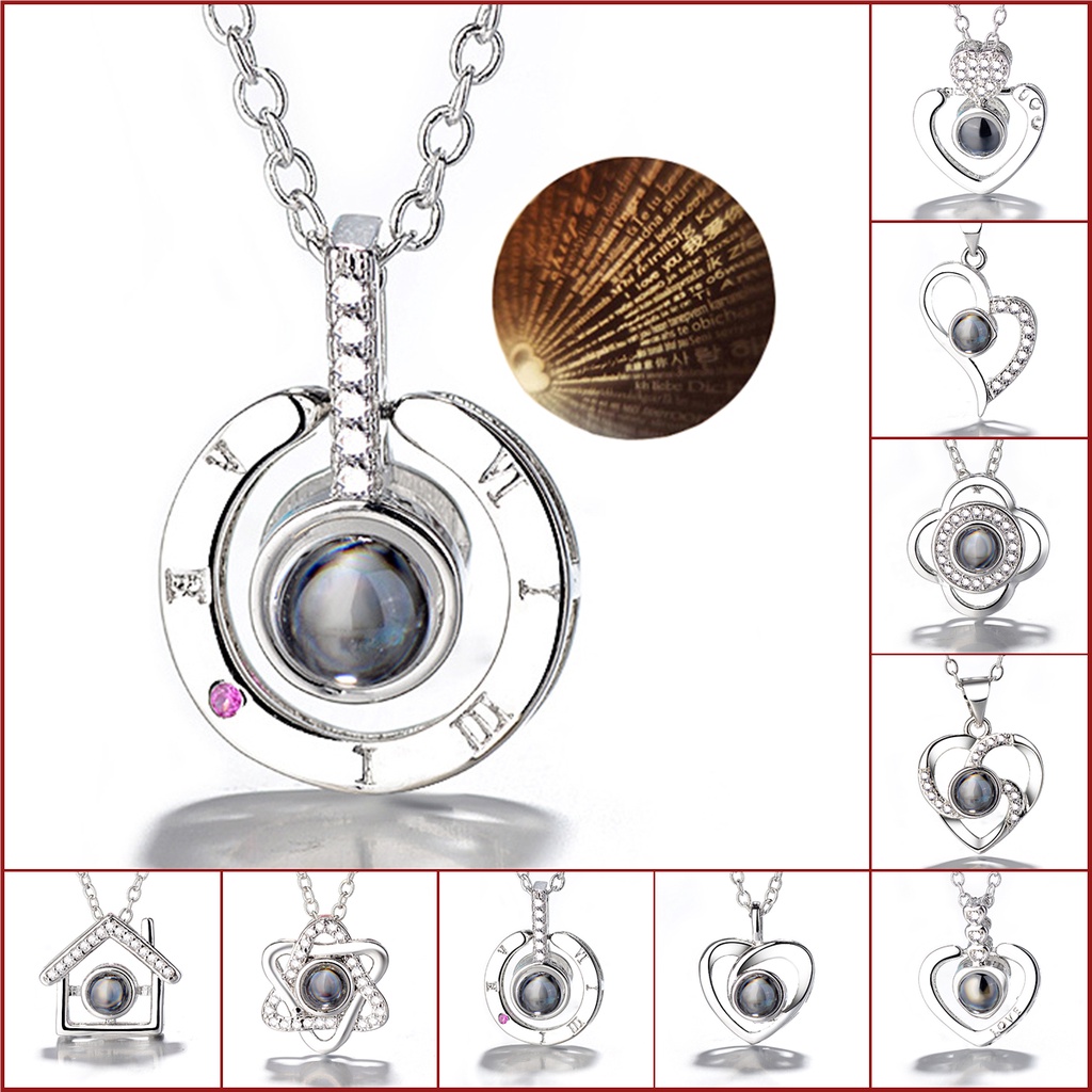 Kalung S925 Sterling Silver Liontin Berlian Bentuk Hati Warna Rose Gold Untuk Wanita