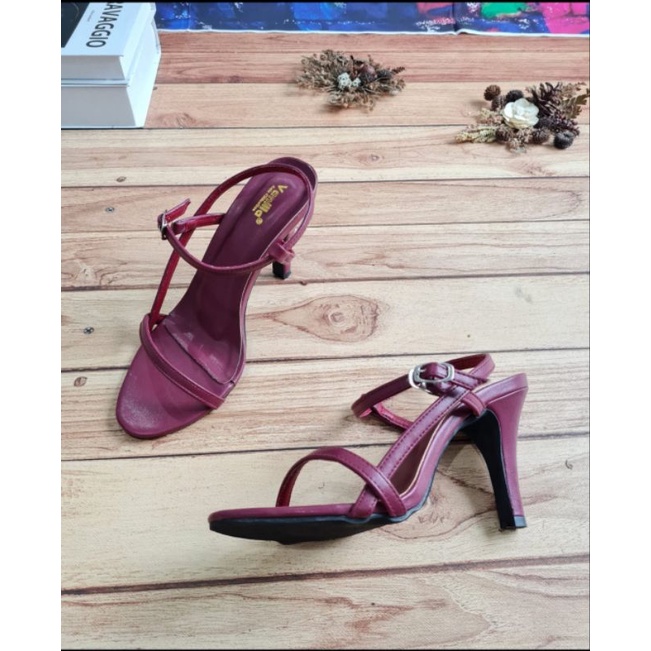 ABBUSHOES Kf 01-  higheels sendal tali  wanita 9cm