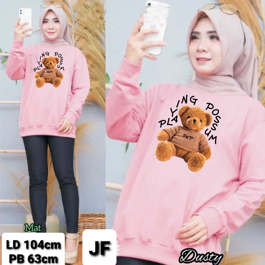 JF Atasan Kaos Lengan Panjang Wanita / Koas Sweater Wanita Muslimah POSSUM