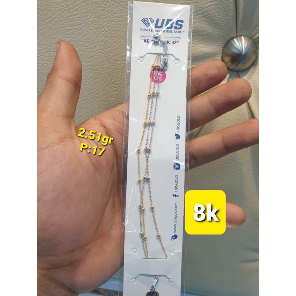 gelang jedar 3 layer fashion