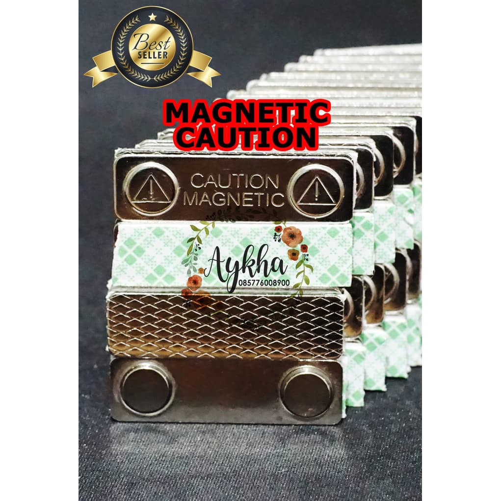 

MAGNETIC / MAGNET NAMA DADA NAME TAG CAUTION 1 SET 45mm