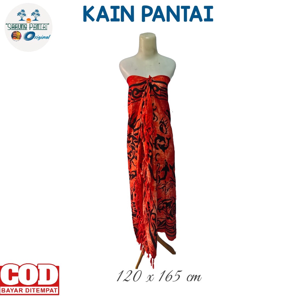 Grosir Kain Bali Motif Aquarium Rayon Sultan 160/120 cm Rumbai Sembilanmode