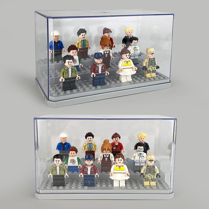 [Ready Stock] Tempat Minifigure Display Cabinet Box Blok Bangunan Anak Minifigure Display Box