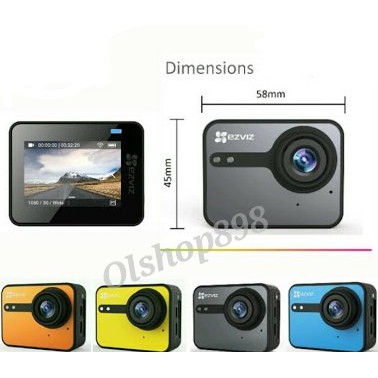 Termurah               EZVIZ S1C Action Sport Camera Full HD LCD Touch Screen Original garansi