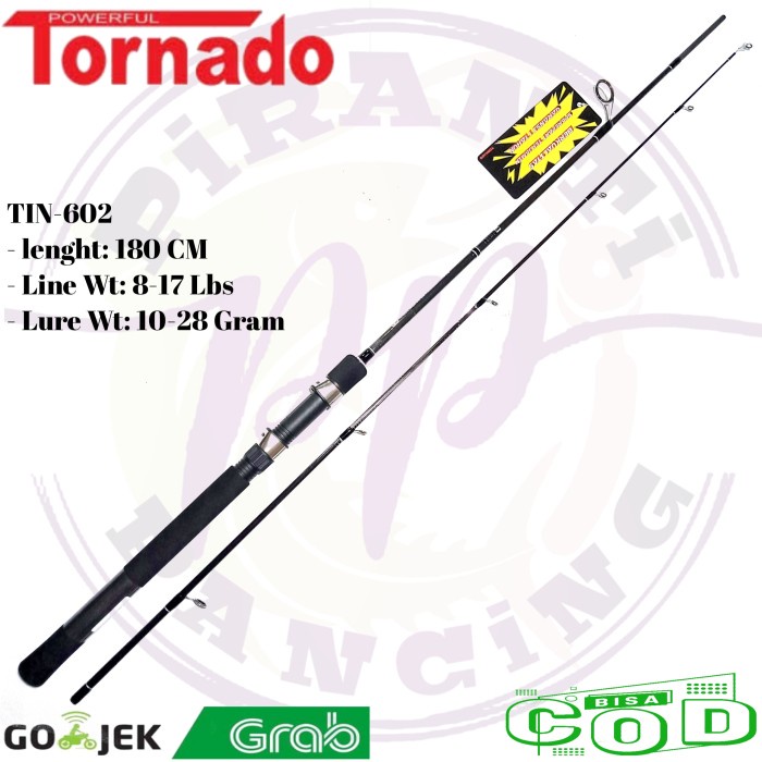 Joran TORNADO IKAN NILA TIN-602 180 Cm 17 Lbs Joran Pancing Terlaris