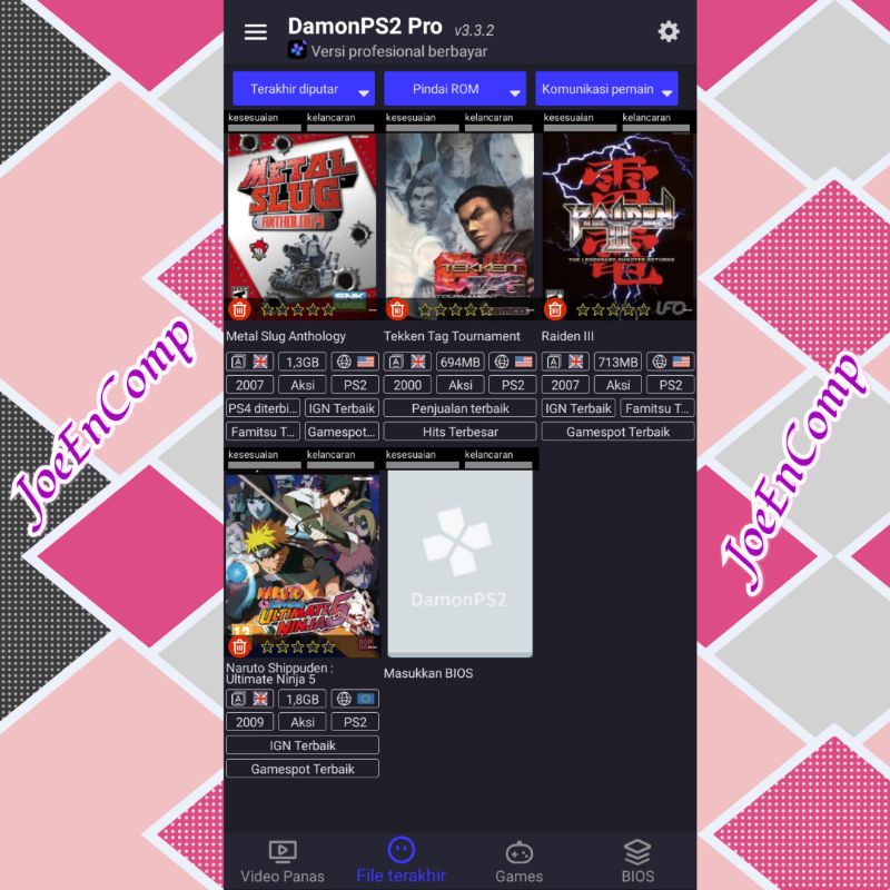 DamonPS2 Pro – PS2 Emulator 3.3.2 + BIOS