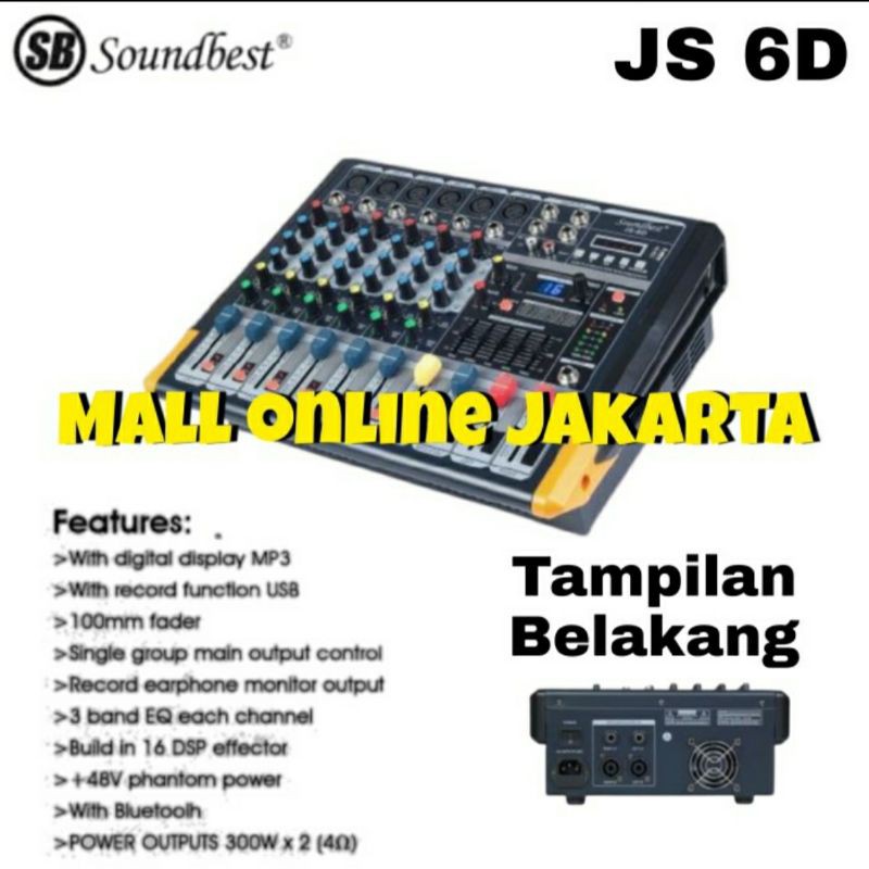 Power mixer soundbest js6d Original amplifer js-6d js 6d bluetooth