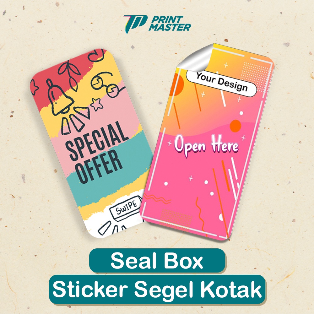 Stiker Seal Custom Segel Box Pengiriman Custom Kemasan