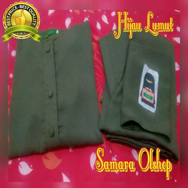 Promo Gamis Polos syari set Cadar Bagus