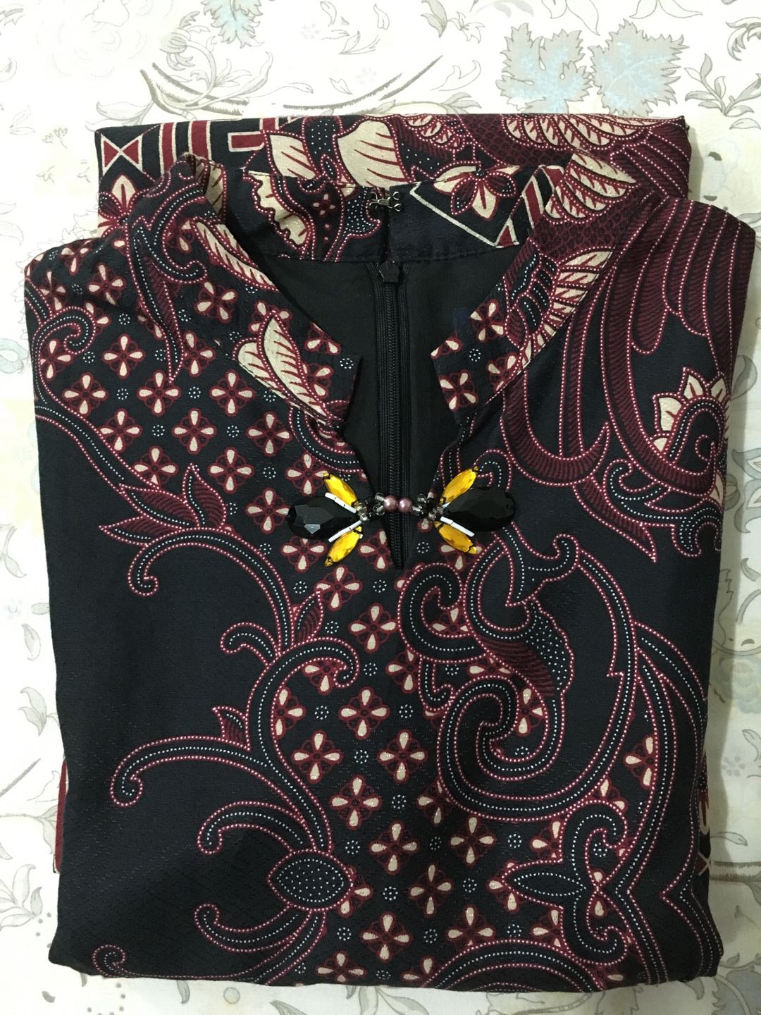 Dress Batik Wanita Rianty Arla| Dress Pesta Batik Eksklusive Dobby Rianty