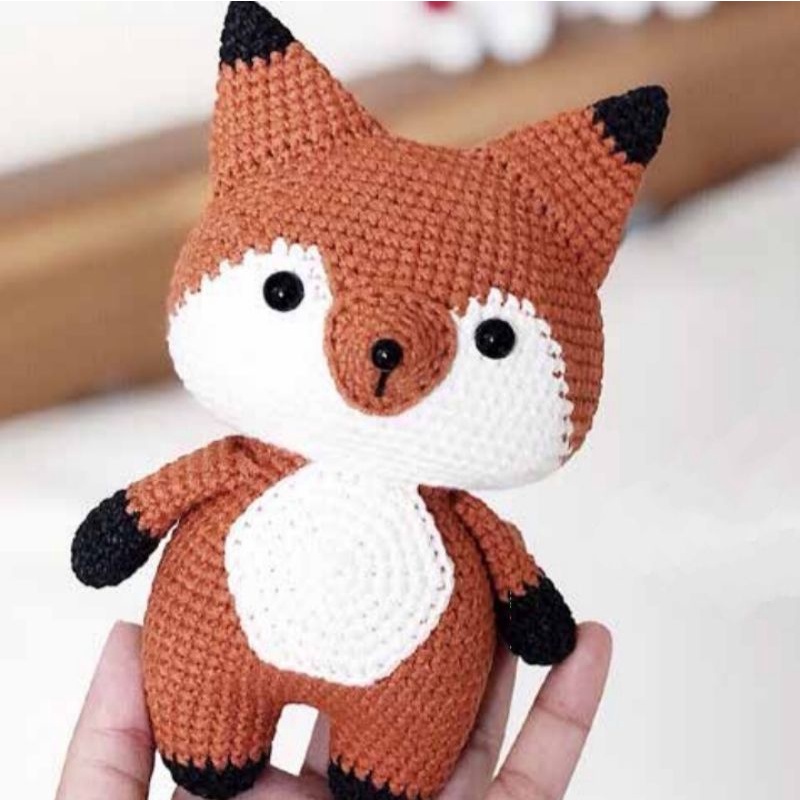 Boneka rajut rubah fox