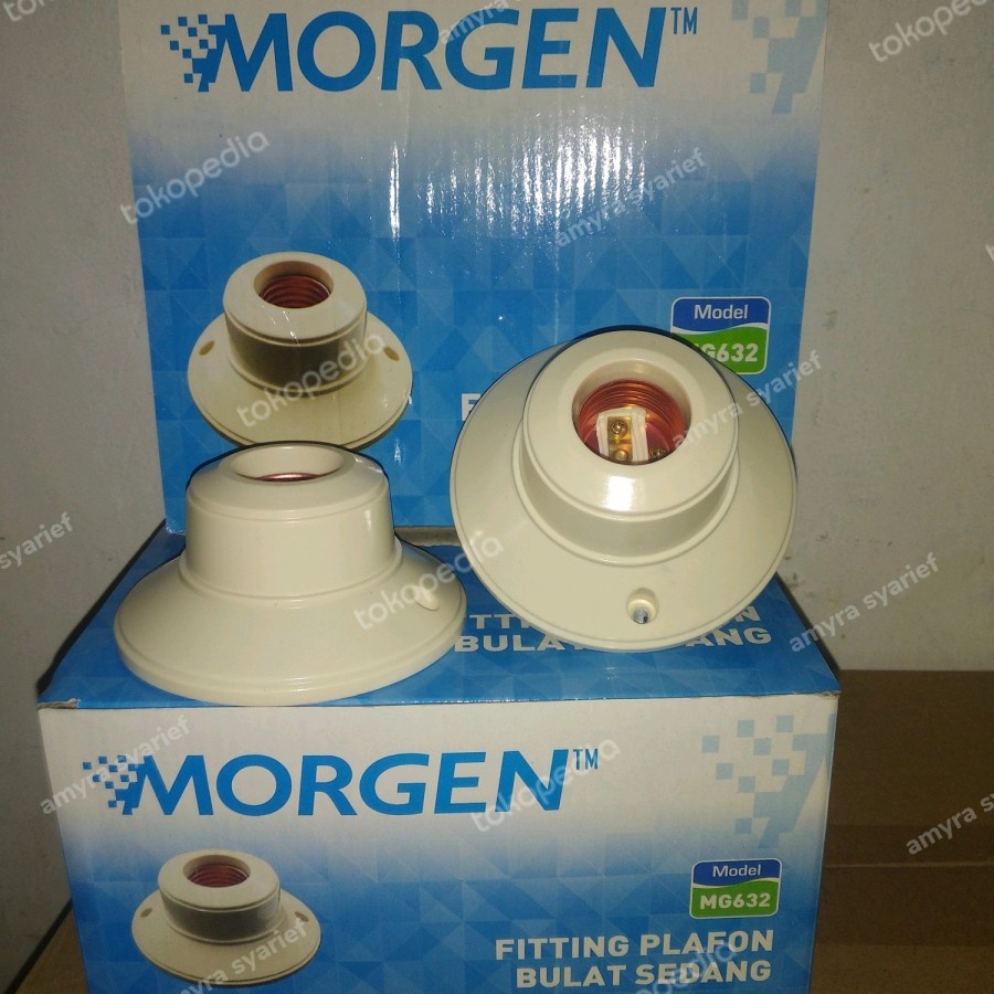 MORGEN MG 632 FITTING PLATFON BULAT  Morgen Fitting Plafon Bulat MG-632