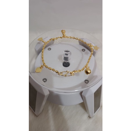 Gelang Nori bandul kombinasi lapis emas